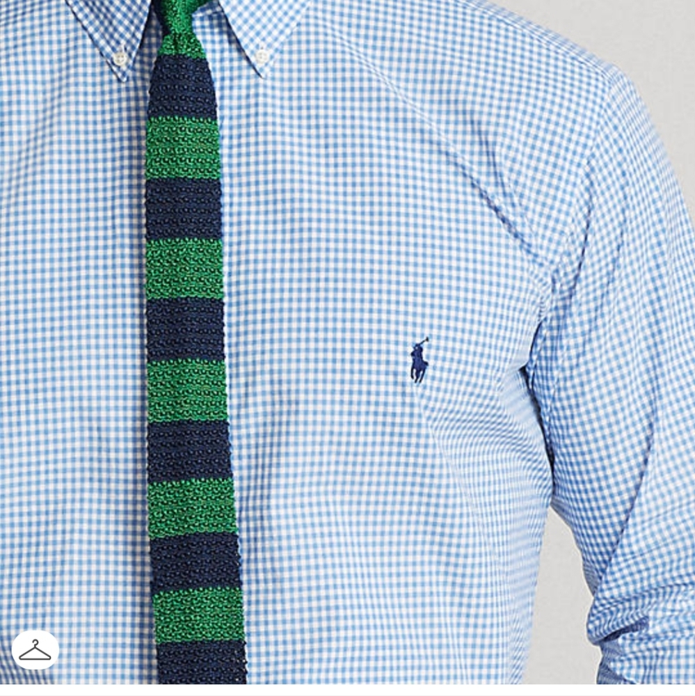 EUC Checked Poplin Polo Big & Tall Shirt